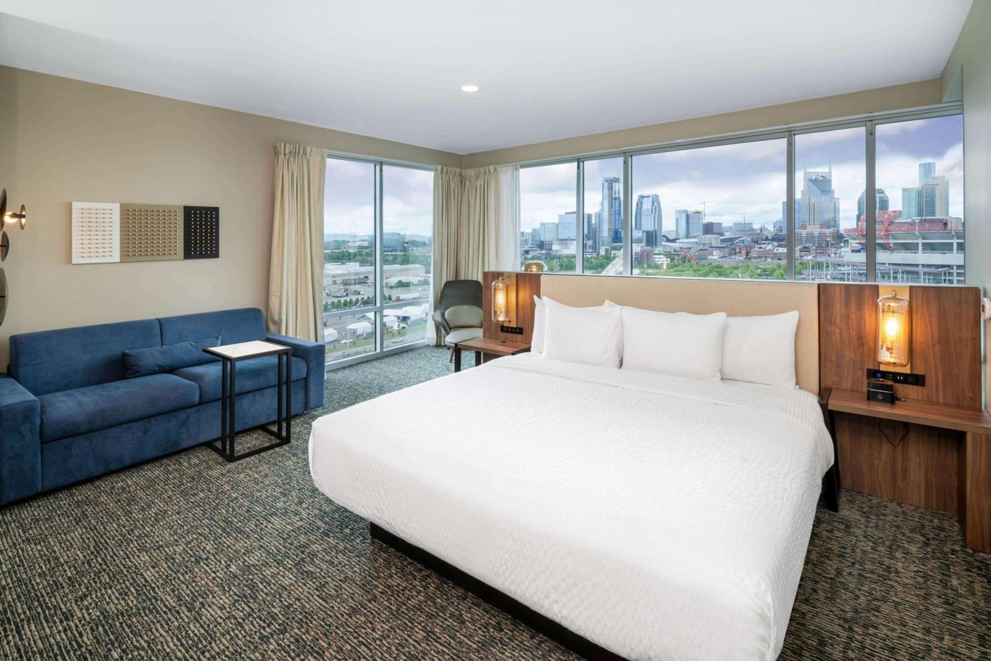 Corner Studio Suite with King Bed and Roll-In Shower - Mobility Accessible/Non-Smoking