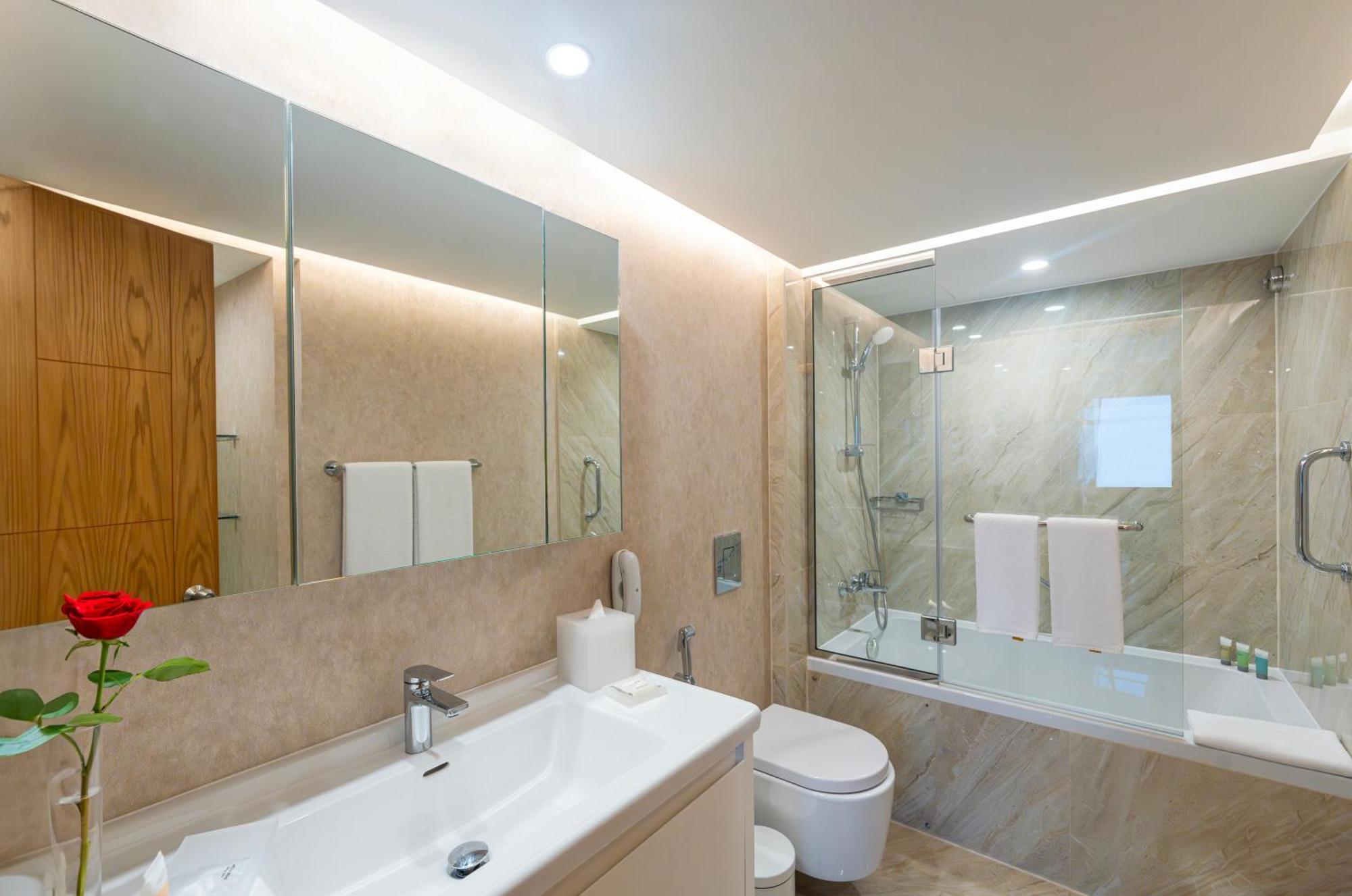 Deluxe Three Bedroom Family Apartment Kitchen on Spa treatments