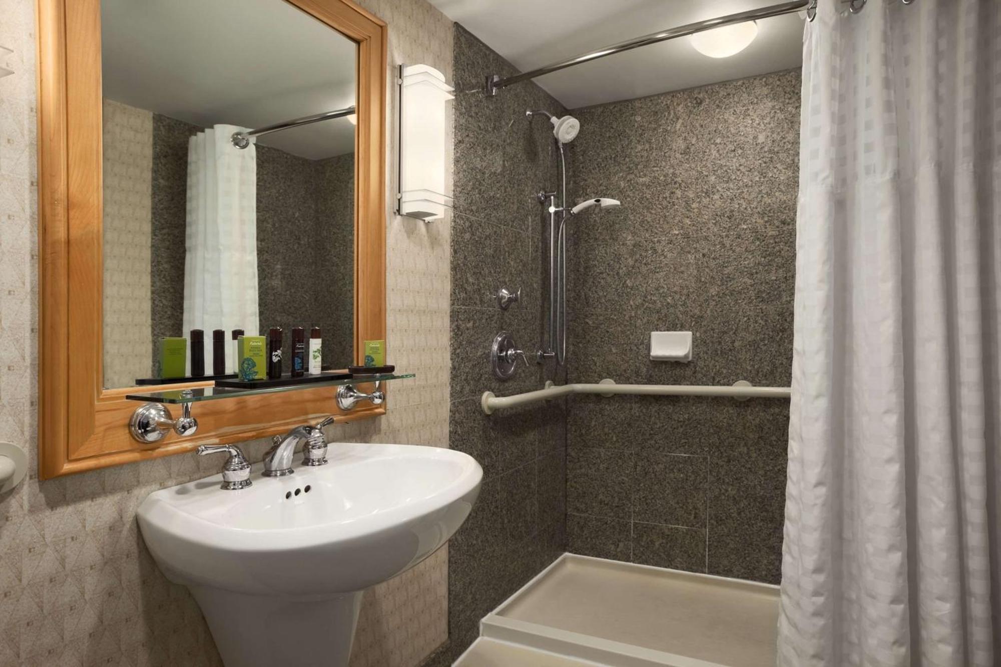 Suite Two Queen Beds Roll Shower Mobility Hearing Access or Non-Smoking