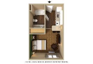 Queen studio 1 Queen Bed Disability Access or Non-Smoking