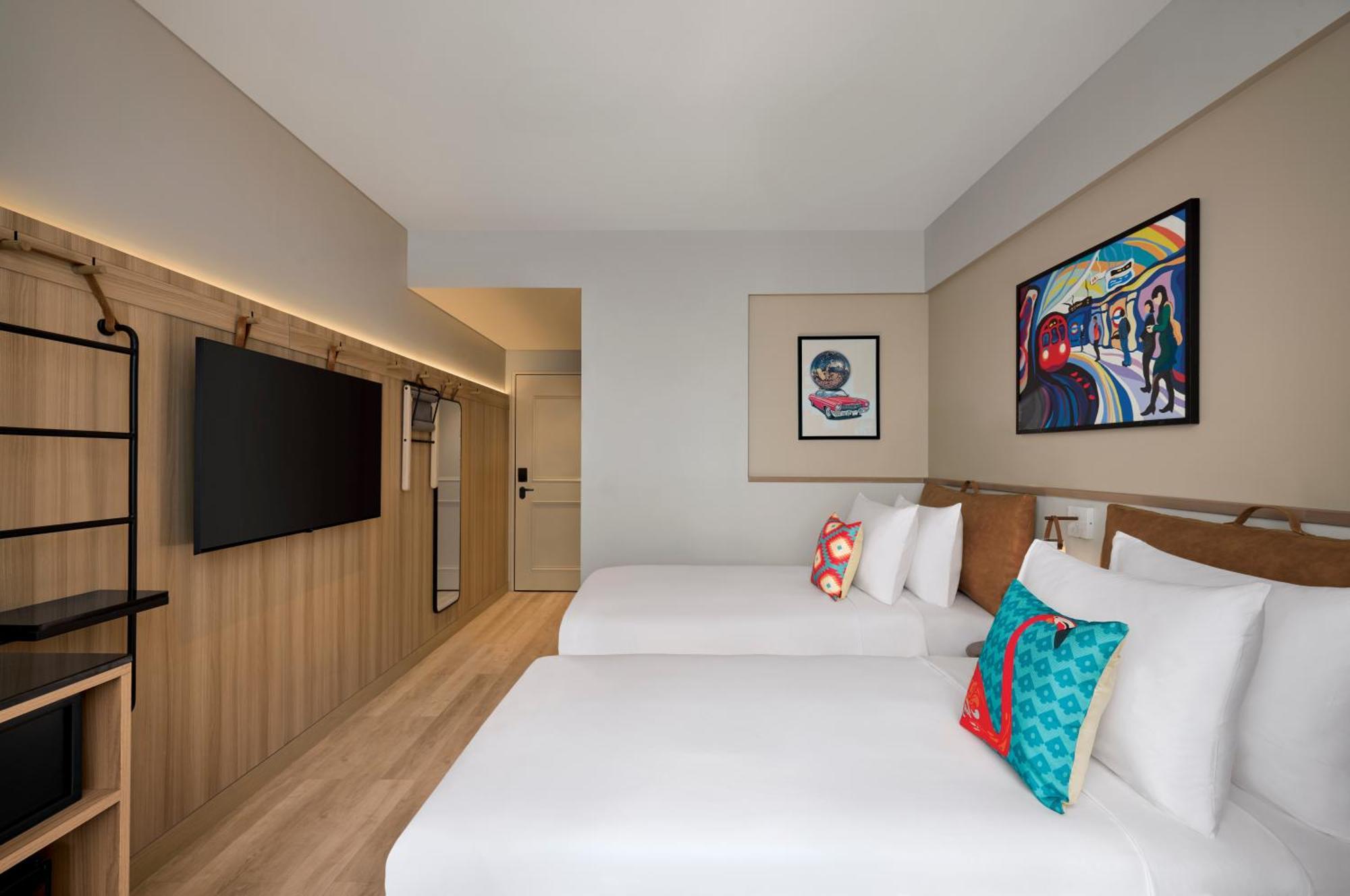 Moxy Queen Room Complimentary INR 1000 Hotel CreditHappy Hours 11 Complimentary mocktail or cocktail on arrival