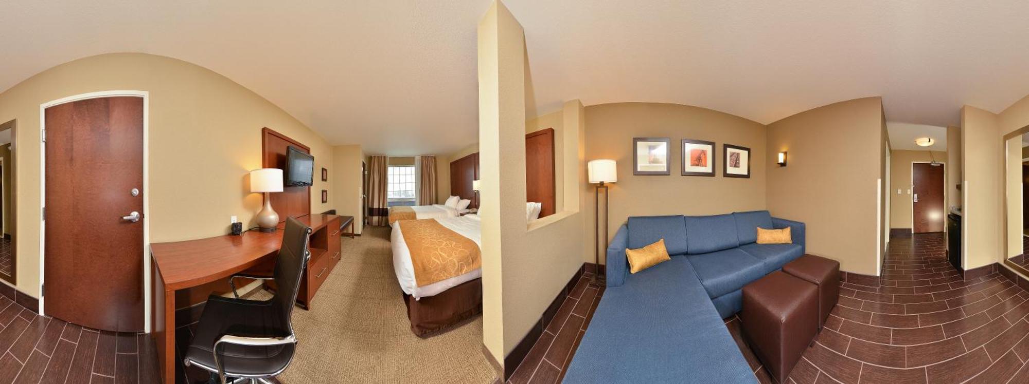 Suite Two Queen Beds Accessible or Non-Smoking