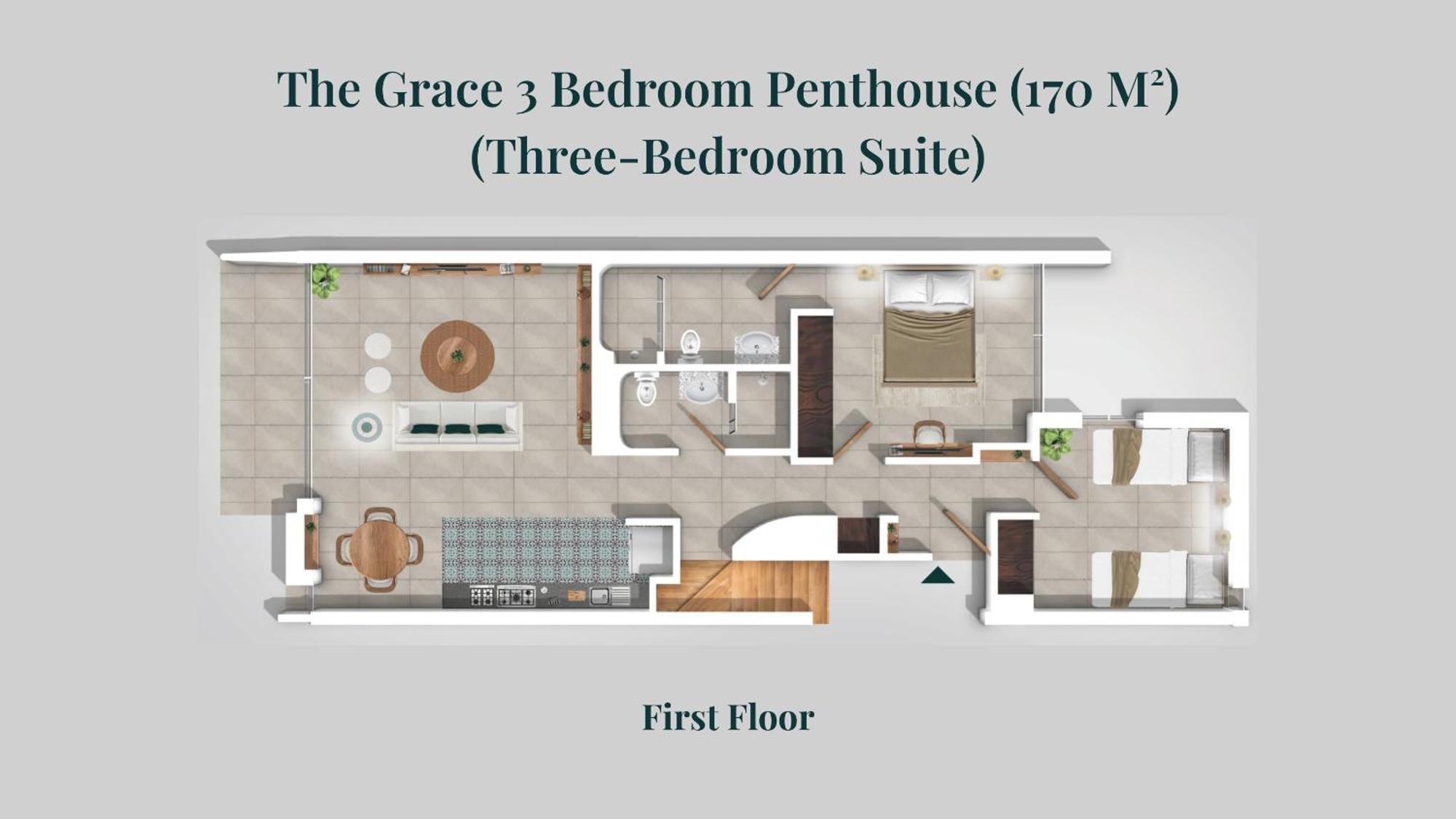 Three Bedrooms Penthouse Suite