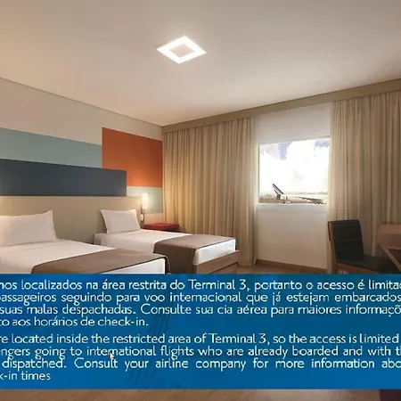 Tryp By Wyndham Sao Paulo Airport - Hotel De Transito Terminal 3 Internacional - Lado Ar - Area Restrita A Passageiros Ja Embarcados E Sem Bagagens Para Despachar - Transit Hotel, Only Carry-On-2