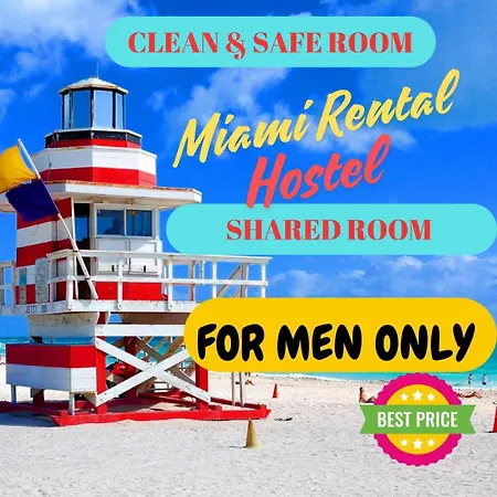 203 Miami Shared Rooms For Men Central Comfortable, Affordable-2