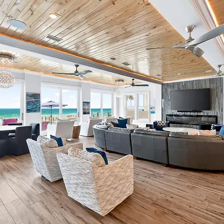 Big House By The Sea - Beach Front Home With Large Private Pool, Theater & Bar-3