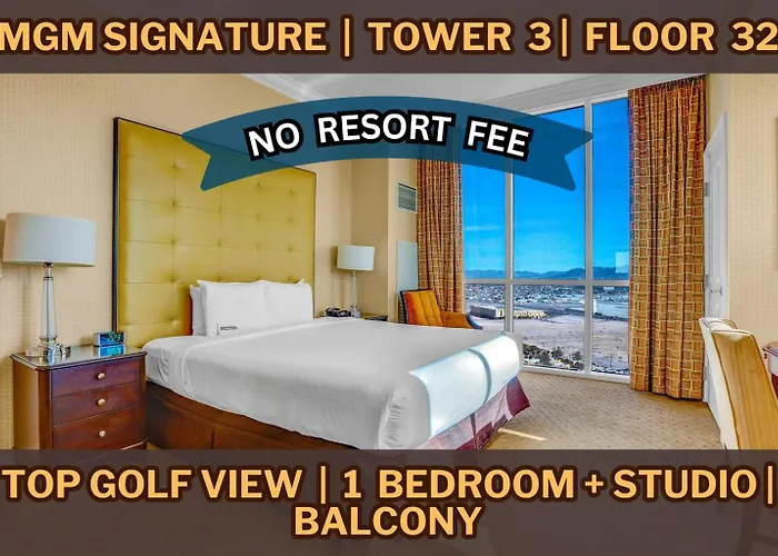 32Nd Floor Mgm Signature 2Br Combo High-Floor Views No Resort Fees Las Vegas
